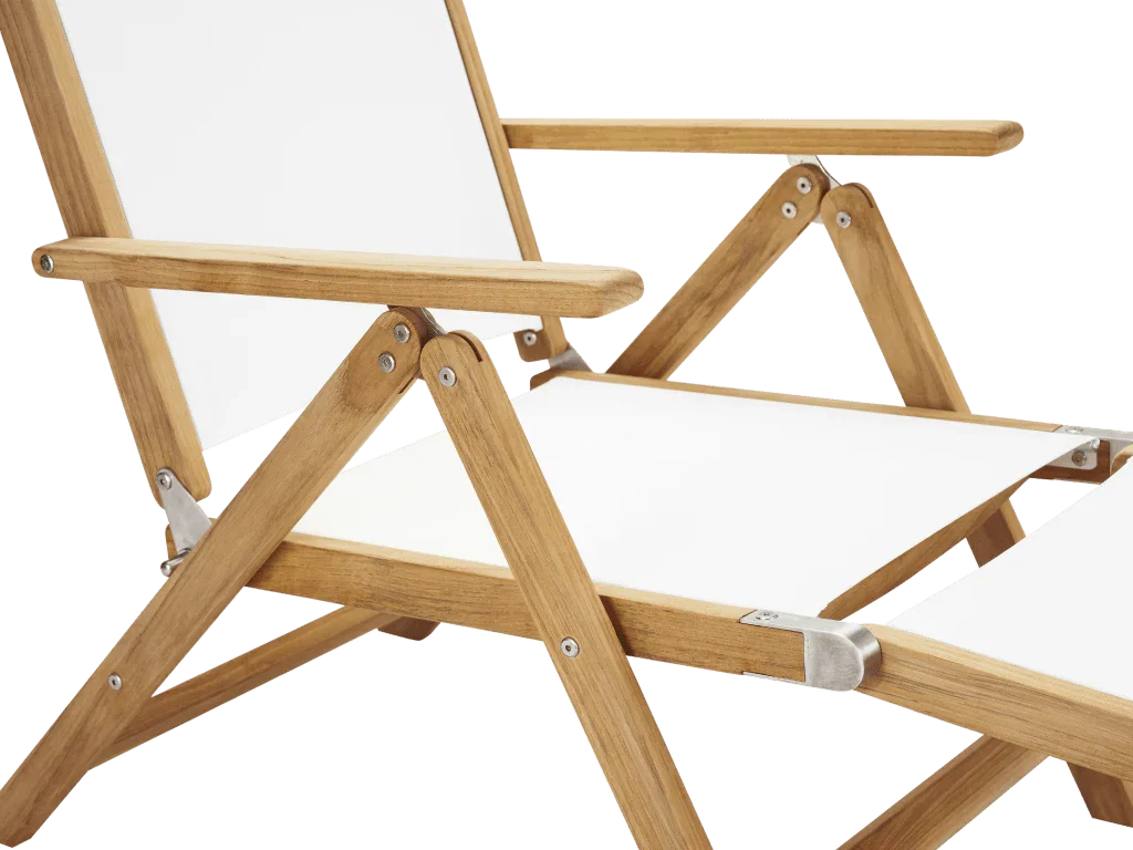 Aquitania Teak Patio Folding Lounge Deck Chair