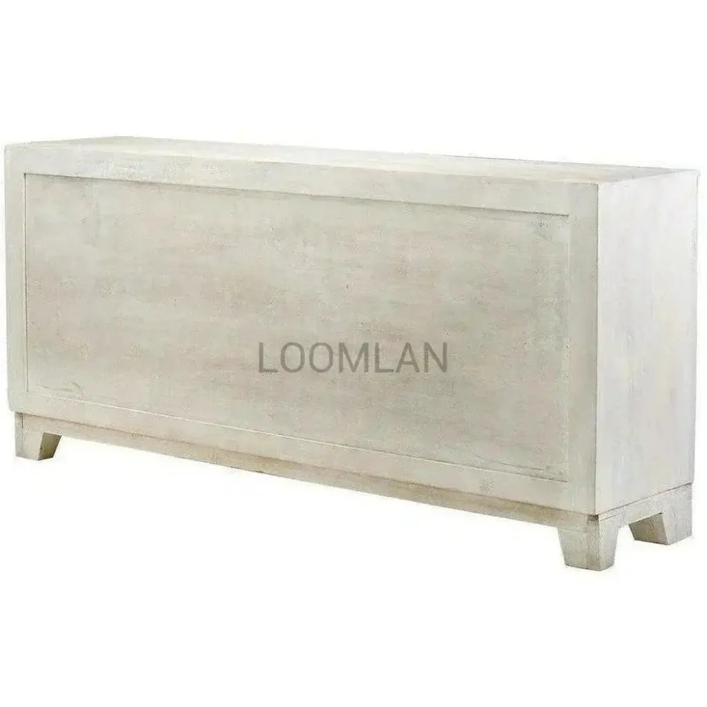 Dralena White Washed Wood Sideboard