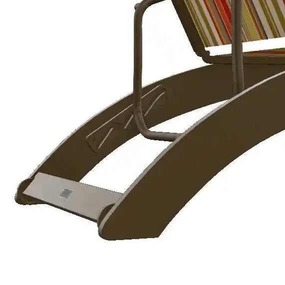 Dune MGP Sling Stacking Armless Outdoor Chaise With Wheels