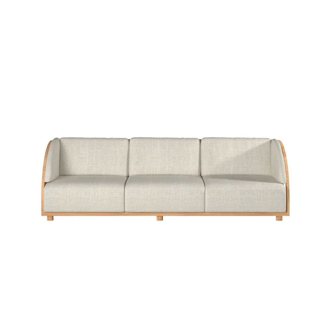 HiTeak Solis Deep Seating Outdoor Sofa with Sunbrella Cushions