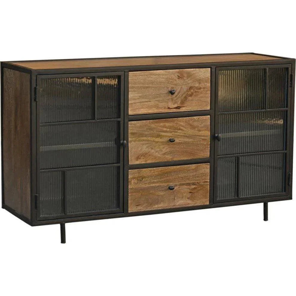 Ravne Three Drawers Wood Sideboard