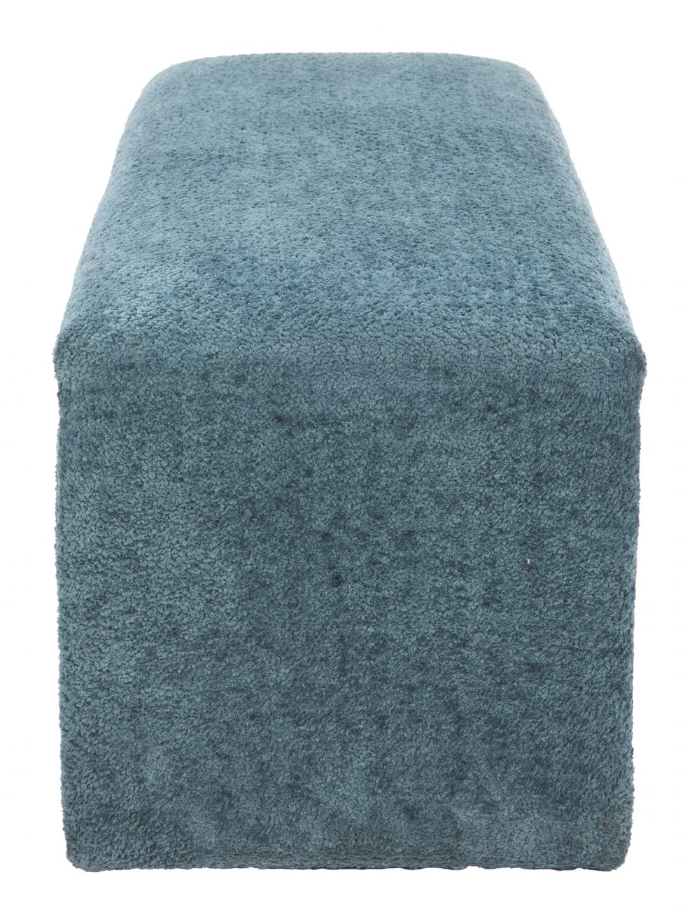 Scatola Blue Shearling Fabric Bedroom Bench