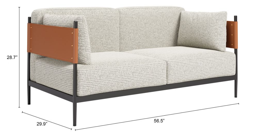 Stirbe Faux Leather Loveseat