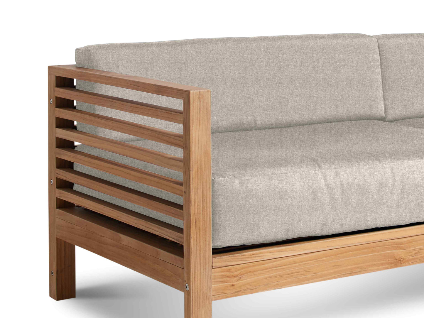Summer Teak Outdoor Sofa with Sunbrella Cushions