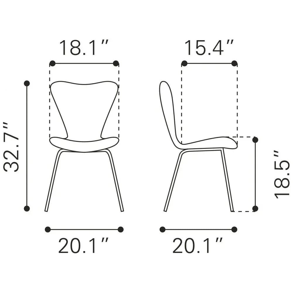 Thibideaux Performance Fabric Dining Chair 2PC