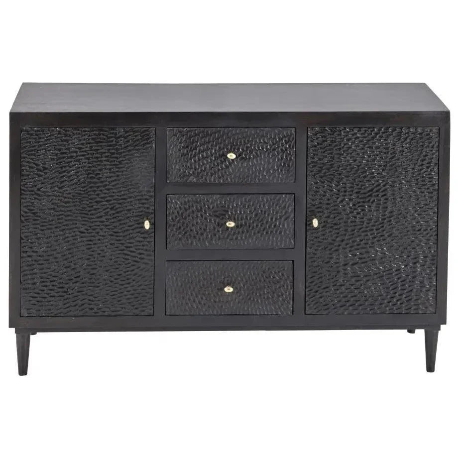 Velcyra Three Drawers Black Sideboard