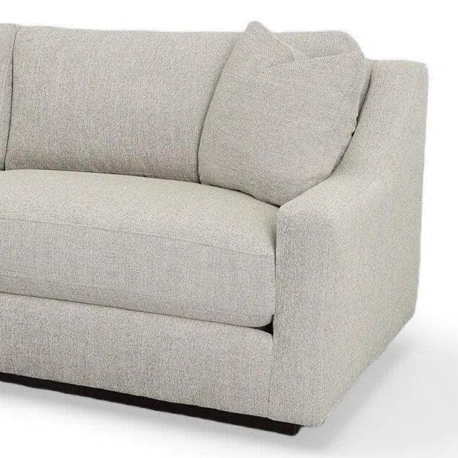 White Clay Grain Leather Sofa - Made America
