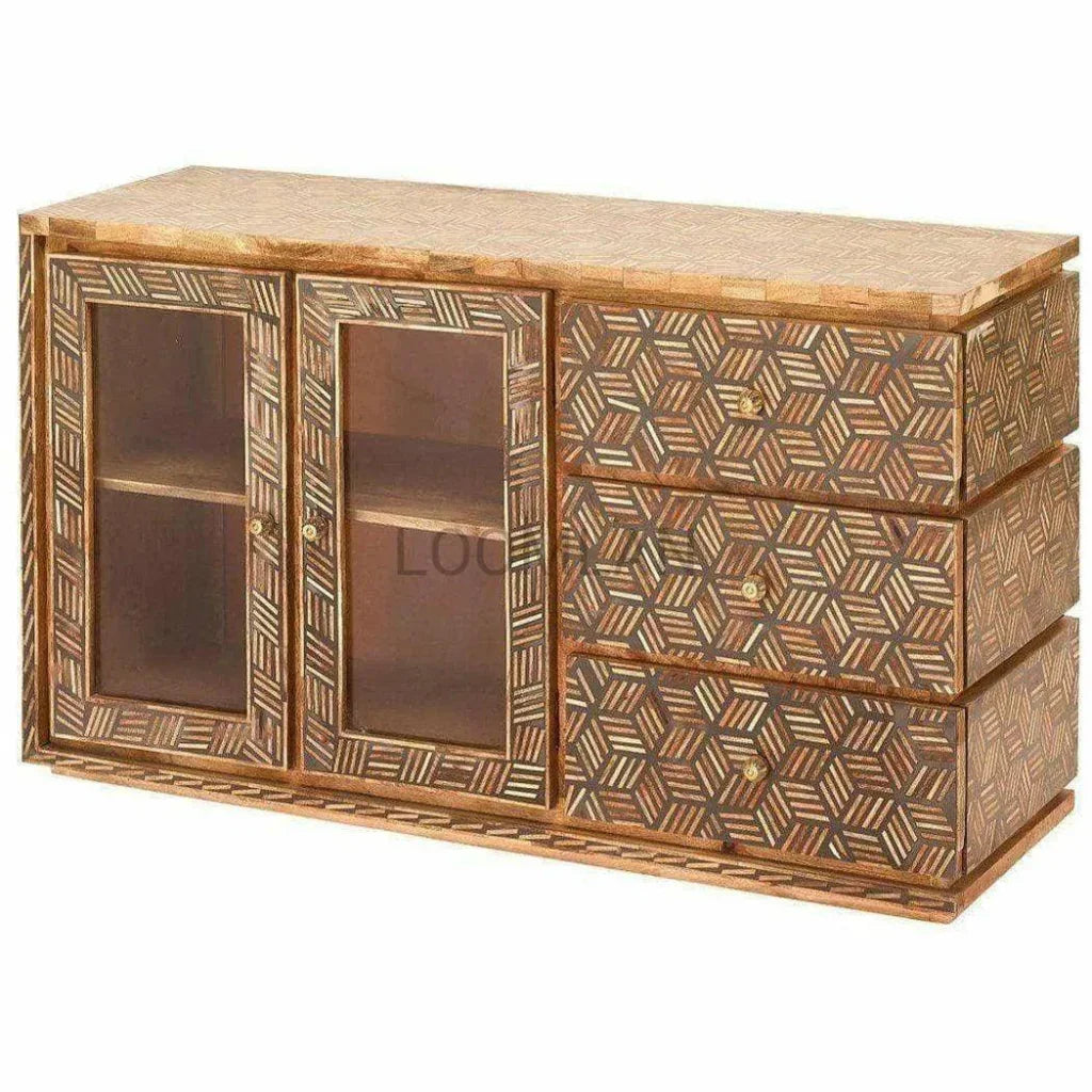 Zalerin Three Drawers Brown Sideboard