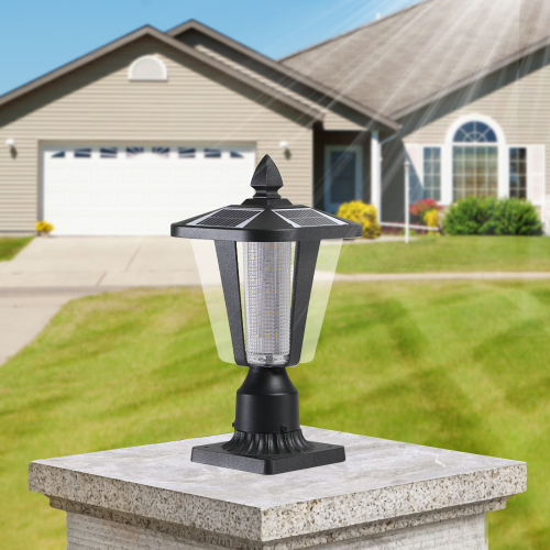 Solar Pillar Headlights With Dimmable LEDs 1-pack -Unavailable Platforms
