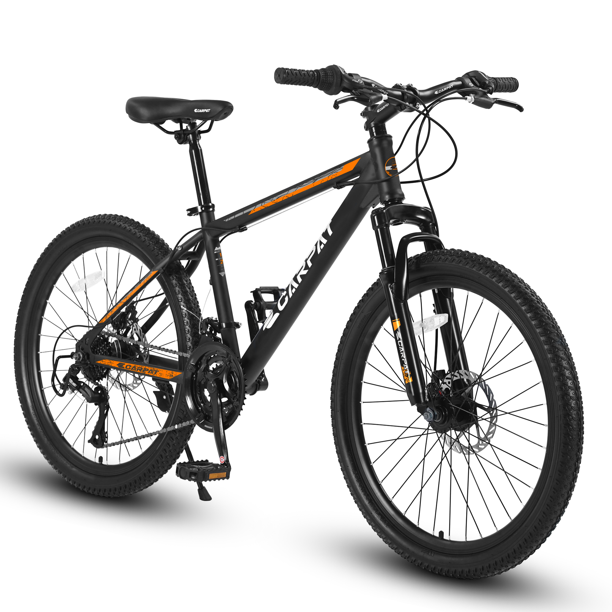 26 Inch Mountain Bike, Shimano 21 Speeds With Mechanical Disc Brakes, High-Carbon Steel Frame, Suspension Bikes Mountain Bicycle For Teenage