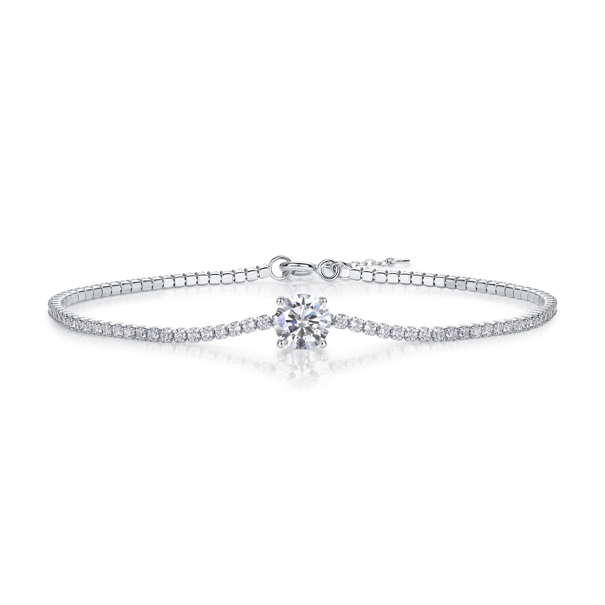 1Dawn Luxury Fashion Mossan Diamond S925 Silver Bracelet Prohibit Tk Sales