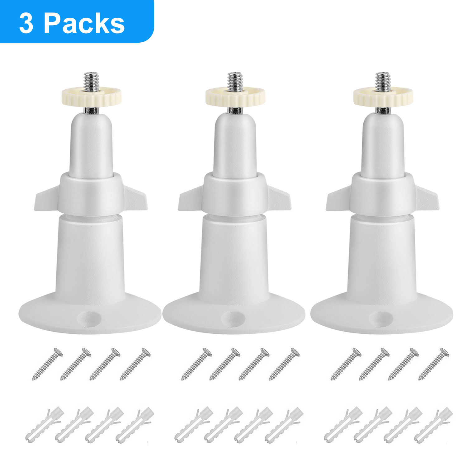 3 Packs Per Set Security Camera Wall Mount For Arlo 360 Degree Adjustable Camera Holder Garden Patio Screw Mount Universal Fit For Imperial