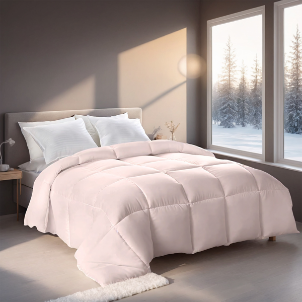 Pink Extra Large Plump Thick Duvet - Enhanced Warmth & Skin-friendly Comfort. Fits Single double Beds. Luxury Hotel-grade Insert For Bedroom