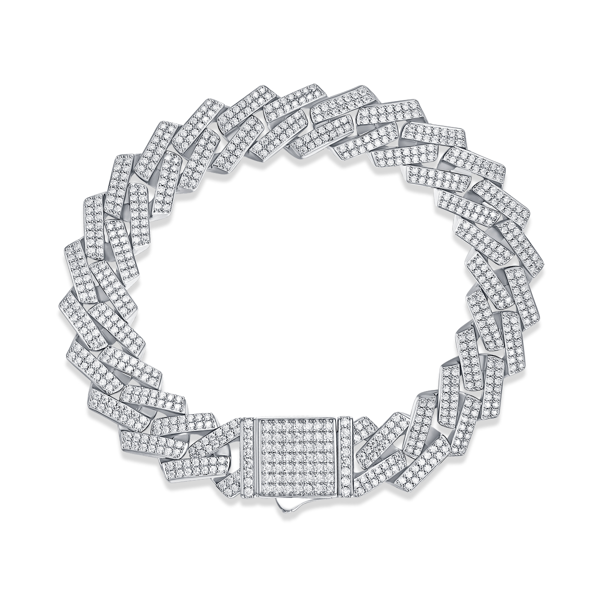 1The Keel Luxury Fashion Mossan Diamond S925 Silver Bracelet Rivaling Natural Diamonds Prohibit Tk Sales