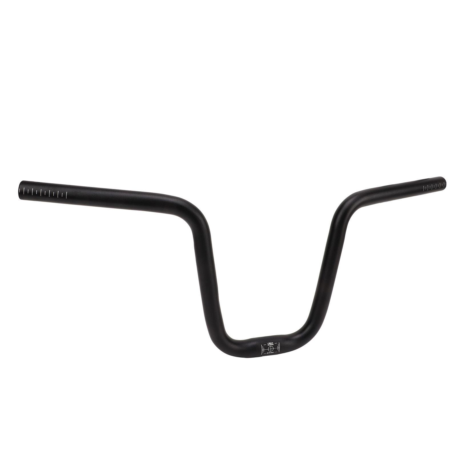 Mountain Bike Handlebar 25.4mm Diameter 580mm Extra Long Handlebar Aluminum Alloy Folding Road Bike Riser Bar 210mm 8.3in Height