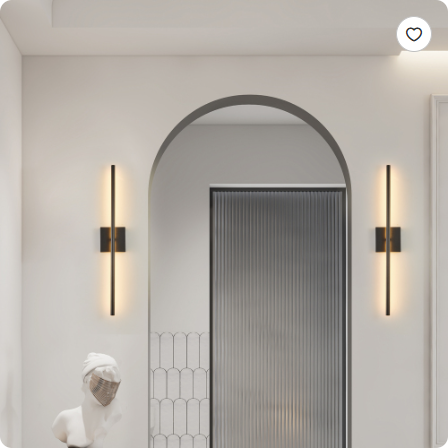 28 2-Pack Modern LED Wall Sconce, Minimalist Indoor Wall Light Fixtures, Black Matte Finish For Living Room, Bedroom, Hallway, Hotel, And Ho