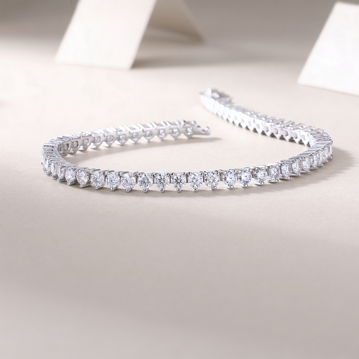 1Mark Luxury Fashion Mosan Diamond S925 Silver Bracelet Comparable To Natural Diamonds Prohibit Tk Sales