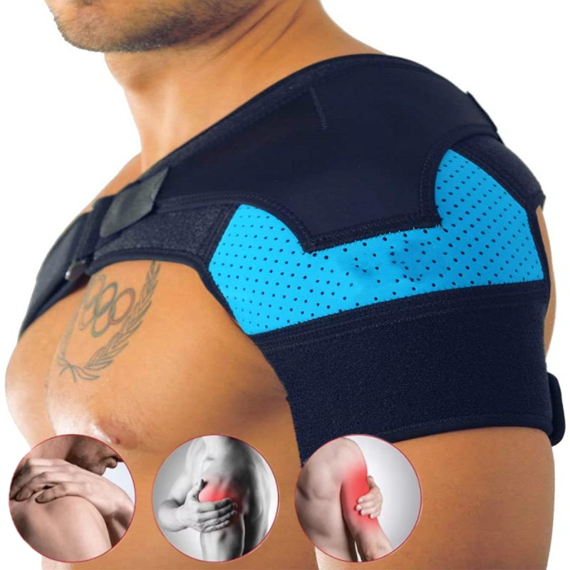 Breathable And Ice Pack Sports Shoulder Pads Shoulder Brace With Pressure Pad Suitable For Both Men And Women Adjustable Shoulder Brace For