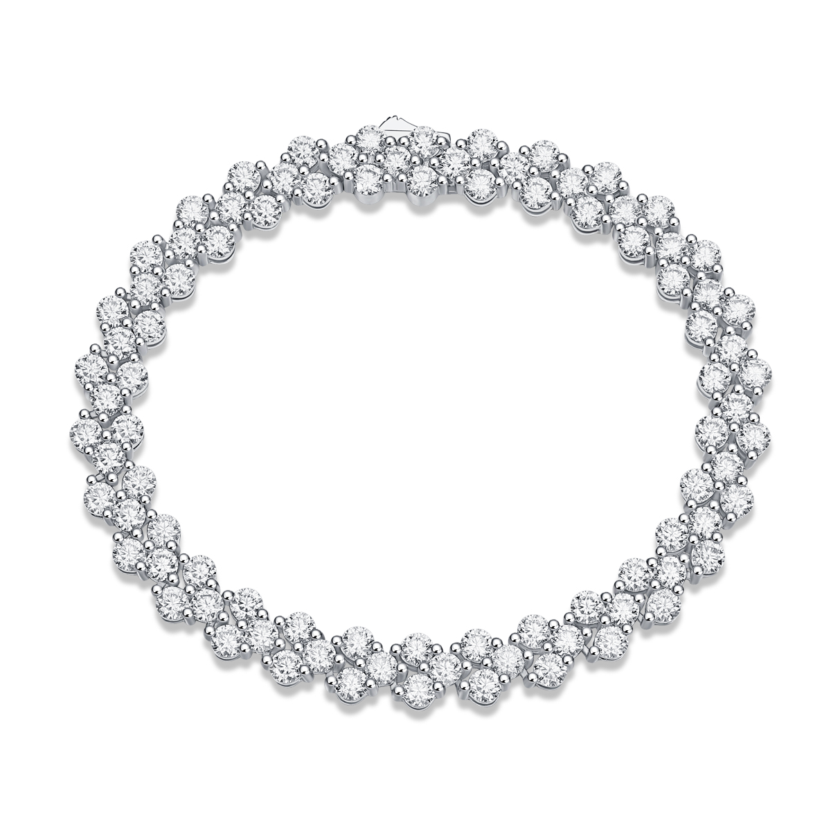 1Kanong Luxury Fashion Mossan Diamond S925 Silver Bracelet Prohibit Tk Sales
