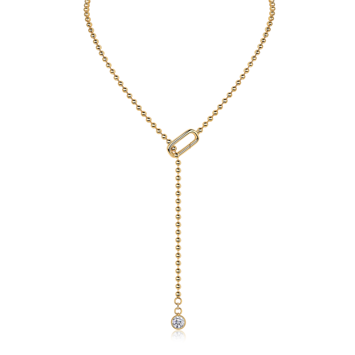 1Gem Tassels Luxury Fashion Diamond Pendant Necklace Set With Mosan Diamond Silver Ornaments Prohibit Tk Sales
