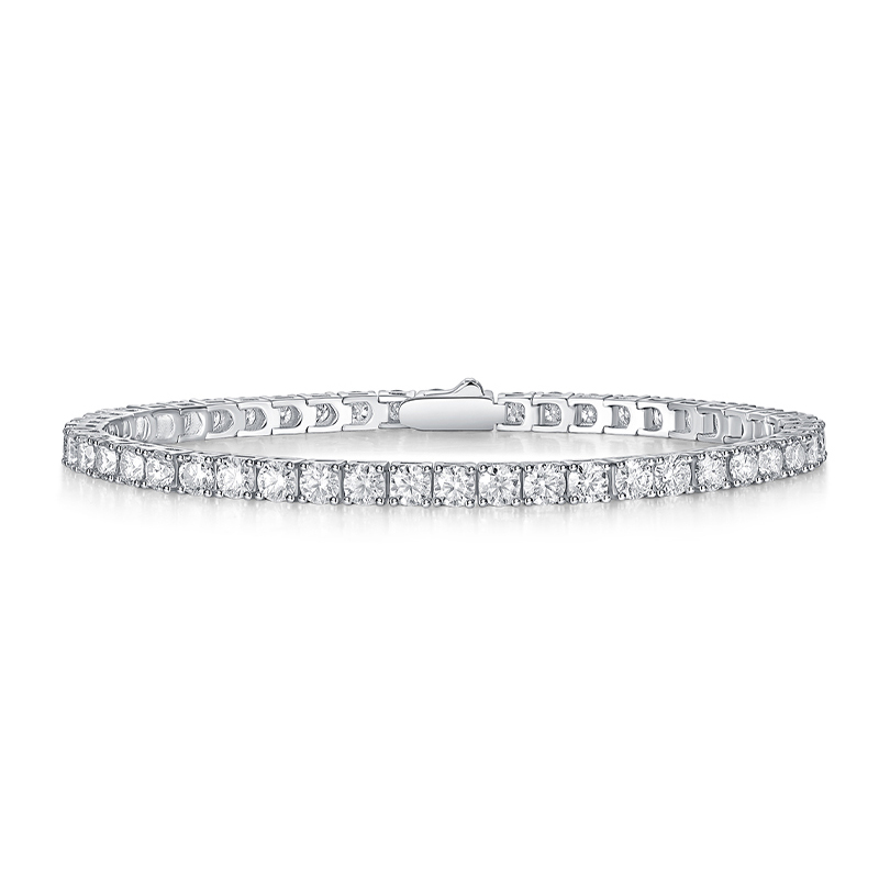 1Unique Luxury Fashion Mosan Diamond S925 Silver Bracelet Prohibit Tk Sales