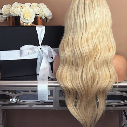 Long Wavy Blonde Synthetic Wig for Women