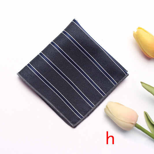 Striped Floral Pocket Square for Men's Suits