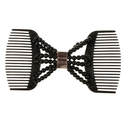 Wooden Bead Double-Sided Hair Comb Styling Tool