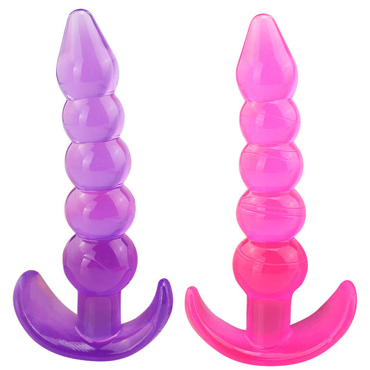 Silicone G-Spot Anal Plug for Women (Five Beads)