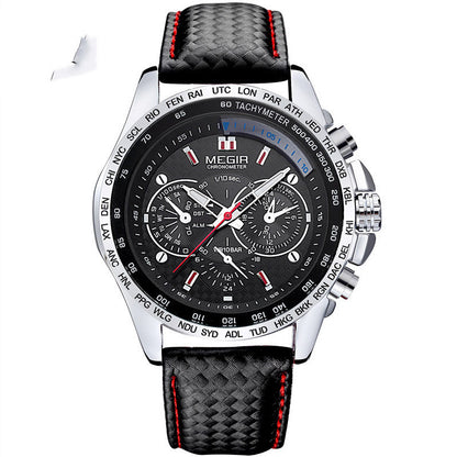 Luminous Multifunctional Steel Case Quartz Chronograph Watch