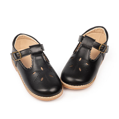 Girls Vintage Brogue Mary Jane Flat Dress Shoes