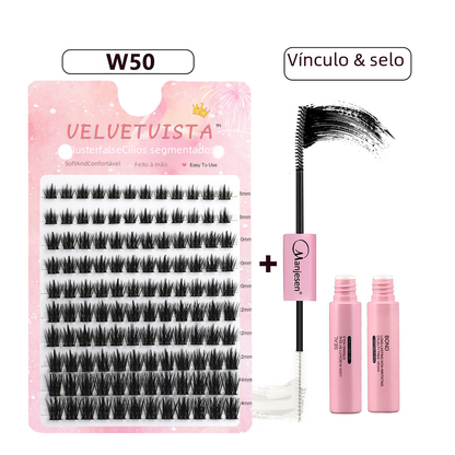 DIY Segment False Eyelash Set for Natural Look
