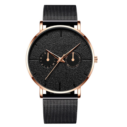 Men's Stylish Quartz Watch with Mesh Band