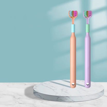 8pcs Soft Bristle Three-Sided Toothbrush Set for Oral Care