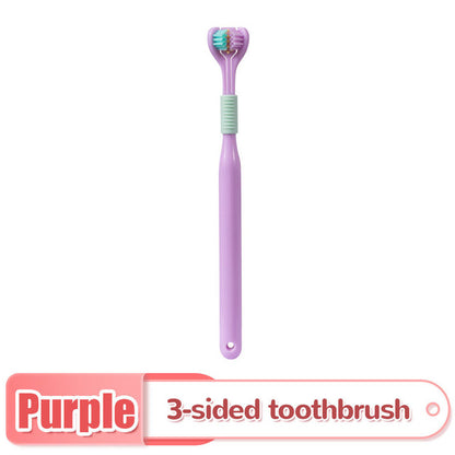 8pcs Soft Bristle Three-Sided Toothbrush Set for Oral Care