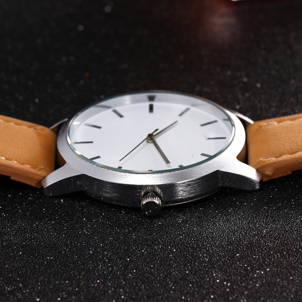 Men's Large Dial Military Sports Watch with Suede Strap