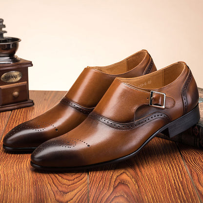 Brock Men's Leather Shoes for Business Casual Wear