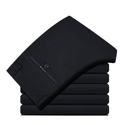 Straight-Leg Pants for Middle-Aged and Elderly Men