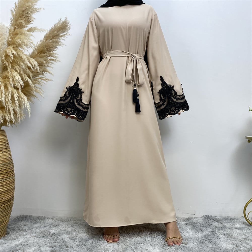 Lace Patchwork Long Sleeve Dress