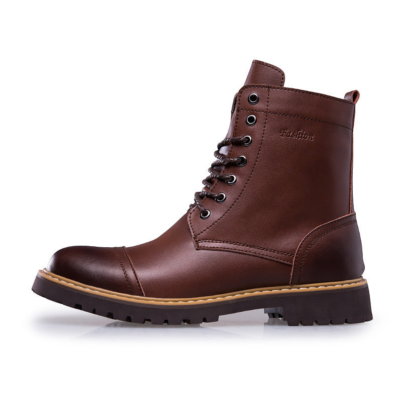 Men's Genuine Leather Martin Boots and Casual Shoes