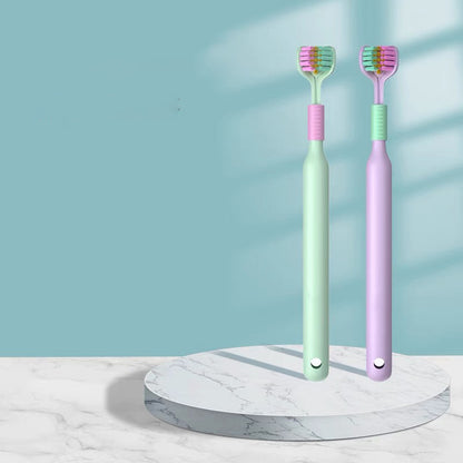 8pcs Soft Bristle Three-Sided Toothbrush Set for Oral Care
