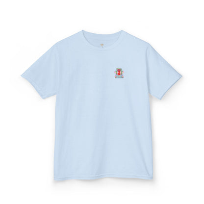 Bee Free Patriotic American Flag Front Porch Girls Short Sleeve Youth Hive Tee
