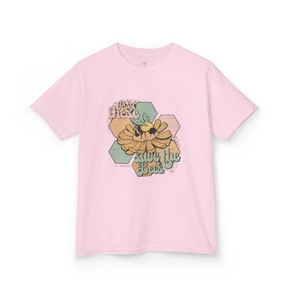 Kids Heavy Cotton Gildan 'Save the Bees' Graphic Hive Tee