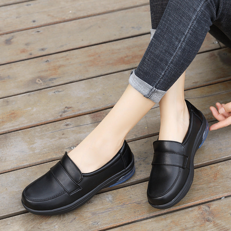 Women's Comfortable White Flat Non-Slip Work Shoes