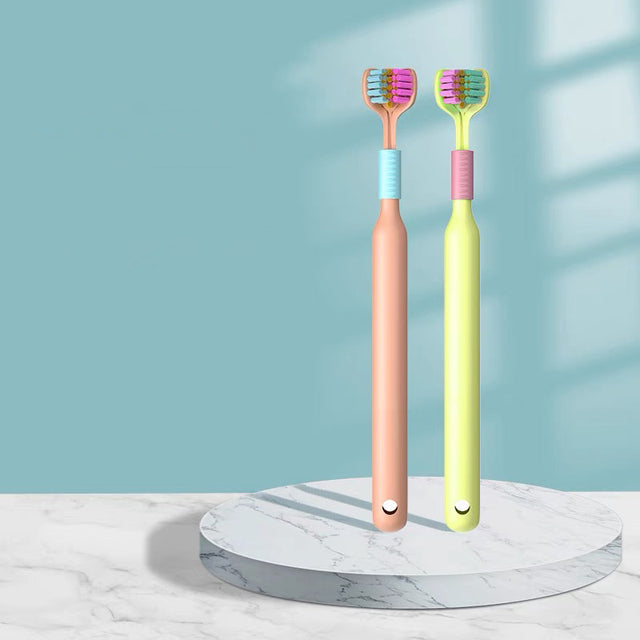 8pcs Soft Bristle Three-Sided Toothbrush Set for Oral Care
