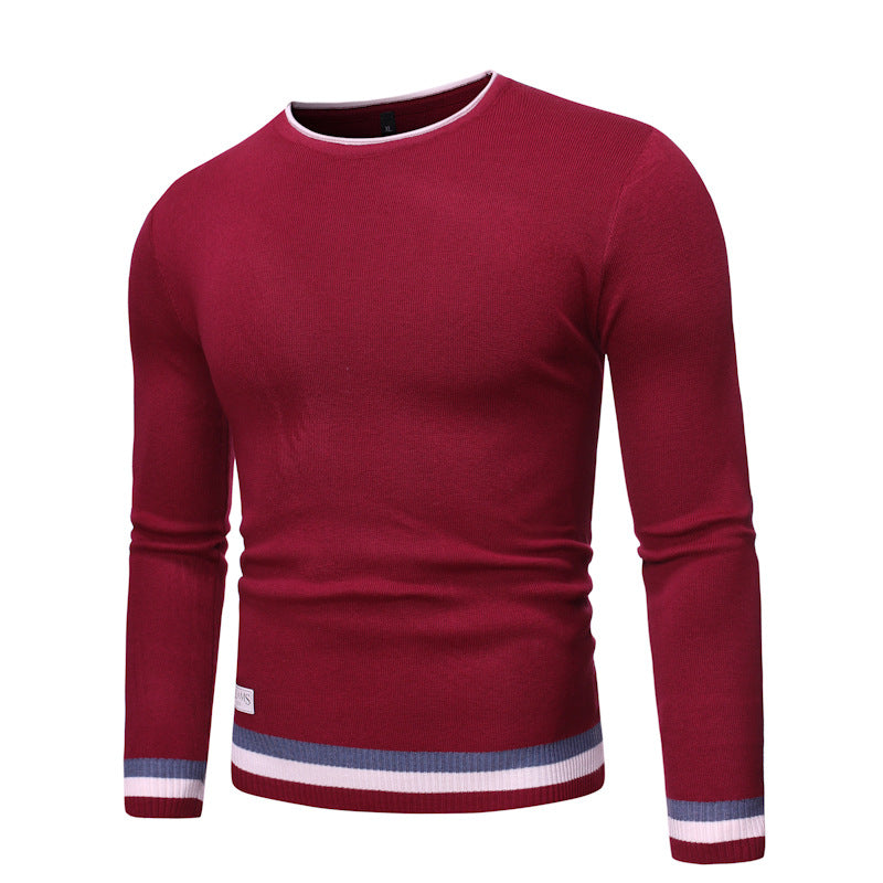 Men's Casual Round Neck Pullover Sweater
