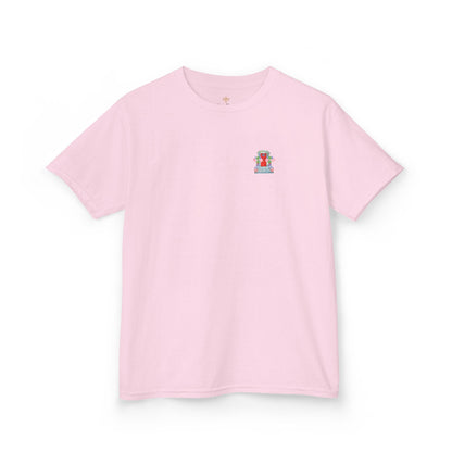 Bee Free Patriotic American Flag Front Porch Girls Short Sleeve Youth Hive Tee