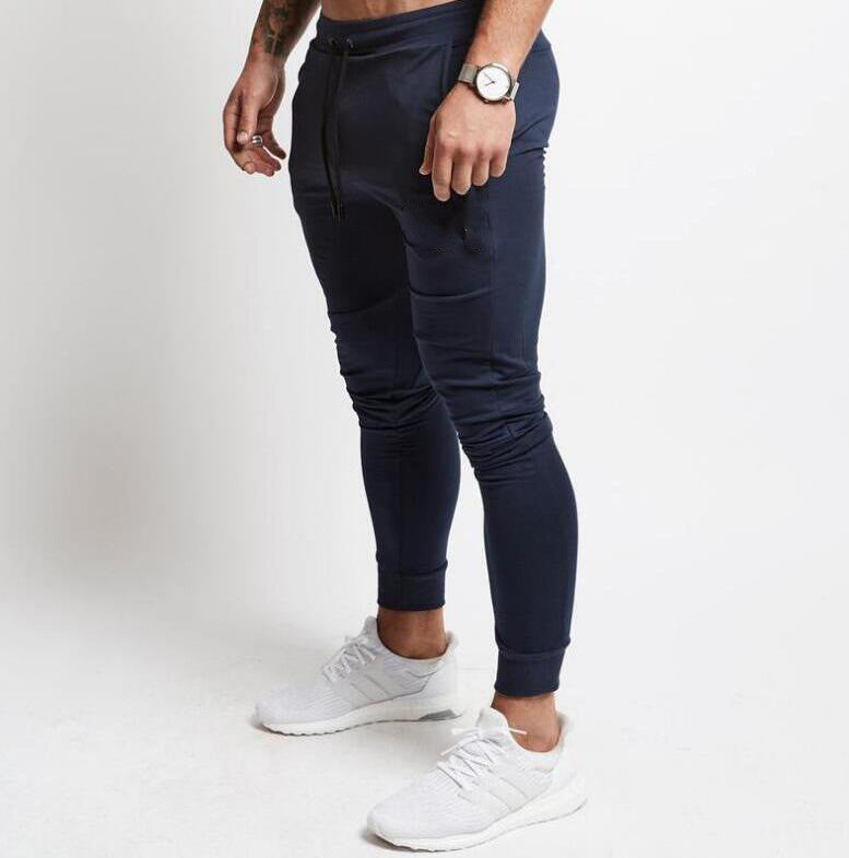 Men's Striped Sports Pants for Fitness and Running