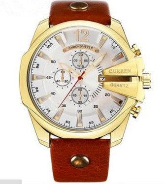 Men's Military Quartz Watch with Sporty Large Dial