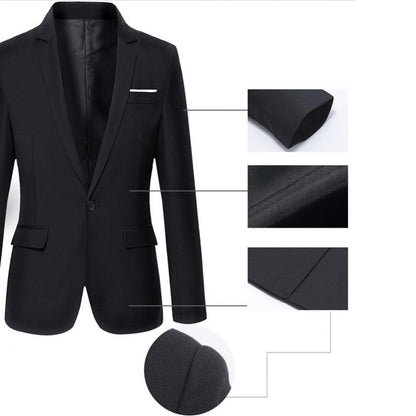 Slim Fit Casual Business Men's Suit Coat